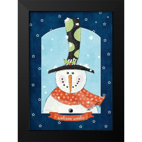 Winter Welcome Black Modern Wood Framed Art Print by Marrott, Stephanie