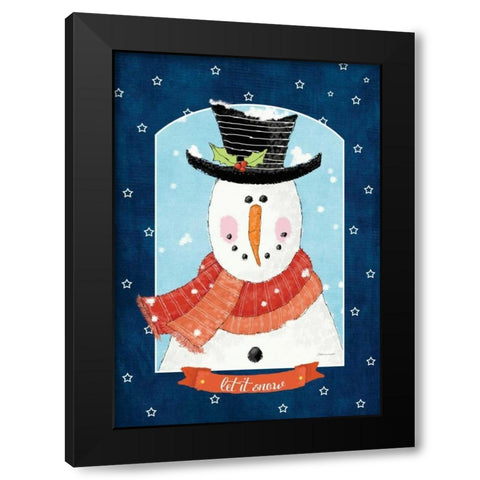 Let it Snow II Black Modern Wood Framed Art Print by Marrott, Stephanie