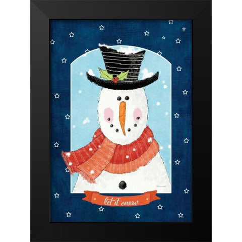 Let it Snow II Black Modern Wood Framed Art Print by Marrott, Stephanie