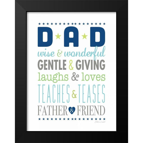 Father and Friend II Black Modern Wood Framed Art Print by Marrott, Stephanie