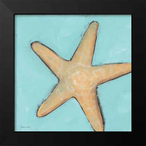 Starfish Black Modern Wood Framed Art Print by Marrott, Stephanie