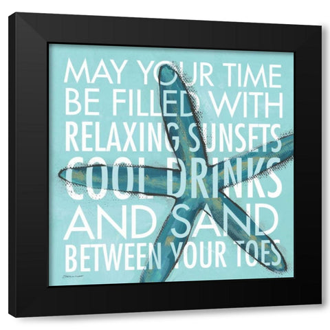 Sand in Your Toes Black Modern Wood Framed Art Print with Double Matting by Marrott, Stephanie