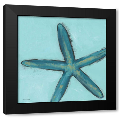 Big Blue Stafish Black Modern Wood Framed Art Print with Double Matting by Marrott, Stephanie