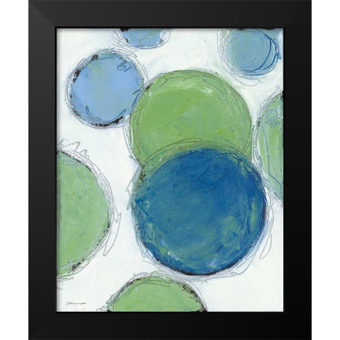 Bubbles I Black Modern Wood Framed Art Print by Marrott, Stephanie