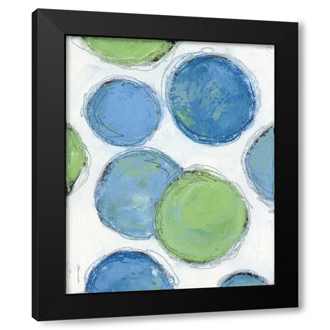 Bubbles II Black Modern Wood Framed Art Print by Marrott, Stephanie
