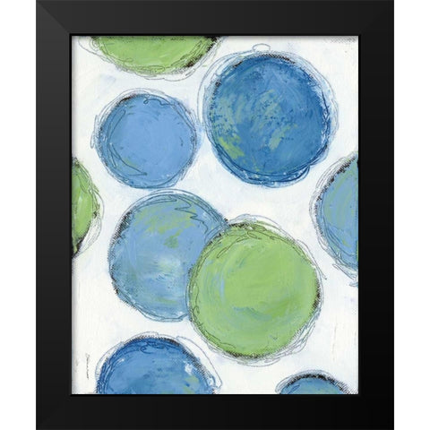 Bubbles II Black Modern Wood Framed Art Print by Marrott, Stephanie