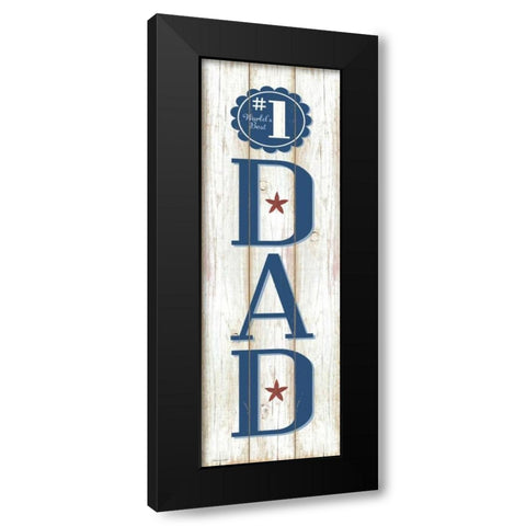 #1 Dad IV Black Modern Wood Framed Art Print by Marrott, Stephanie