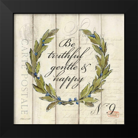 Be Truthful Black Modern Wood Framed Art Print by Marrott, Stephanie