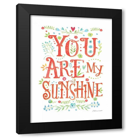 Sunshine Black Modern Wood Framed Art Print by Marrott, Stephanie