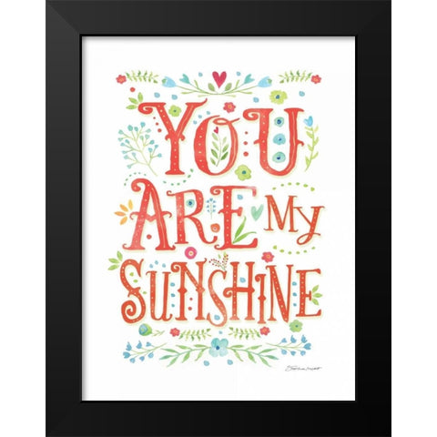 Sunshine Black Modern Wood Framed Art Print by Marrott, Stephanie