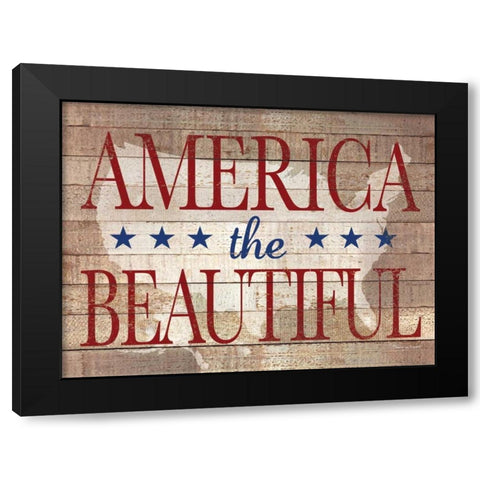America Black Modern Wood Framed Art Print with Double Matting by Marrott, Stephanie