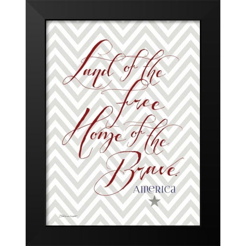 Brave Black Modern Wood Framed Art Print by Marrott, Stephanie