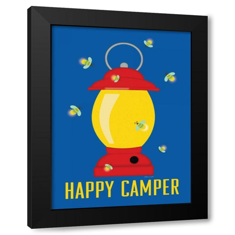 Lantern Camper Black Modern Wood Framed Art Print by Marrott, Stephanie