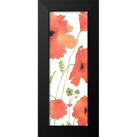 Poppy Field Black Modern Wood Framed Art Print by Marrott, Stephanie