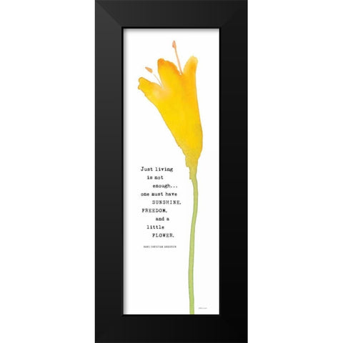 Buttercup Black Modern Wood Framed Art Print by Marrott, Stephanie