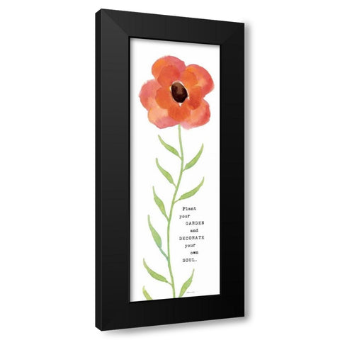 Happy Flower Black Modern Wood Framed Art Print with Double Matting by Marrott, Stephanie