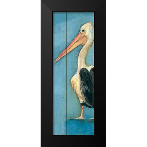 Pelican Black Modern Wood Framed Art Print by Marrott, Stephanie