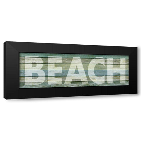 Beach Black Modern Wood Framed Art Print by Marrott, Stephanie