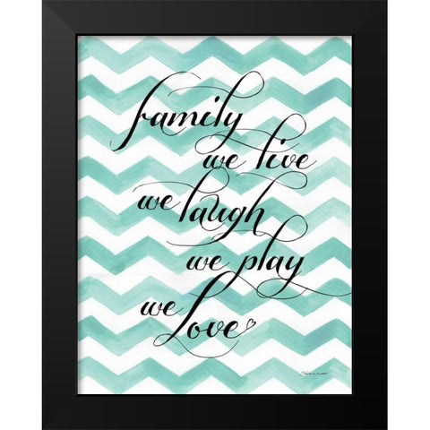 We Love Black Modern Wood Framed Art Print by Marrott, Stephanie