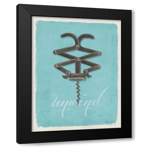 Unwind Black Modern Wood Framed Art Print by Marrott, Stephanie