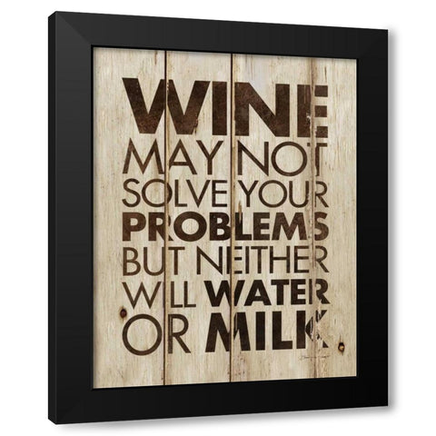 Water or Milk Black Modern Wood Framed Art Print by Marrott, Stephanie