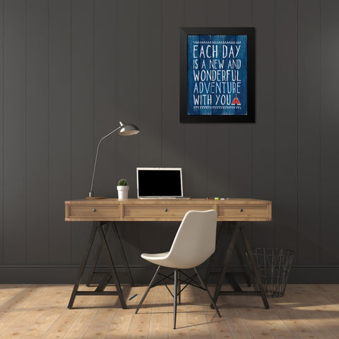 Each Day Black Modern Wood Framed Art Print by Marrott, Stephanie