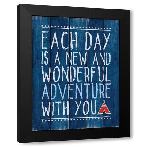 Each Day Black Modern Wood Framed Art Print by Marrott, Stephanie
