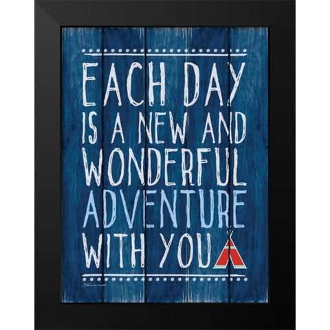 Each Day Black Modern Wood Framed Art Print by Marrott, Stephanie