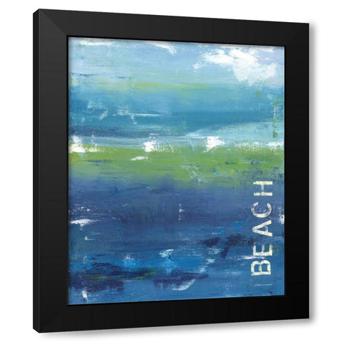 Beach Black Modern Wood Framed Art Print with Double Matting by Marrott, Stephanie