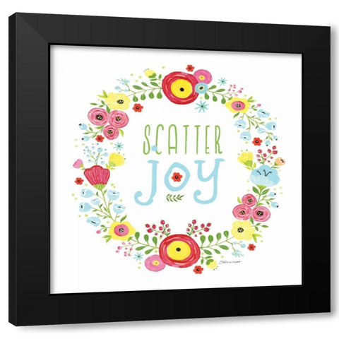 Scatter Joy Black Modern Wood Framed Art Print by Marrott, Stephanie
