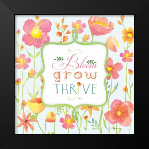 Thrive Black Modern Wood Framed Art Print by Marrott, Stephanie