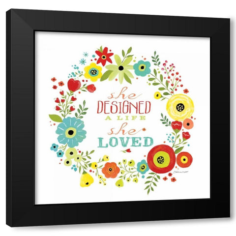 She Loved Black Modern Wood Framed Art Print by Marrott, Stephanie