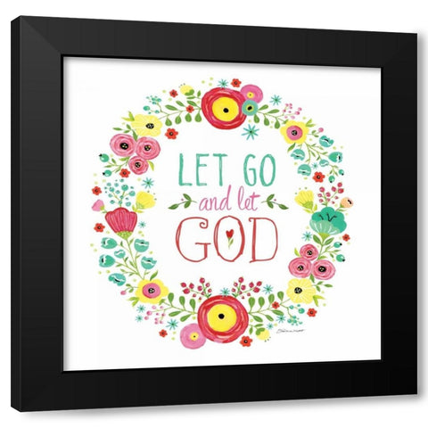 Let Go Black Modern Wood Framed Art Print by Marrott, Stephanie