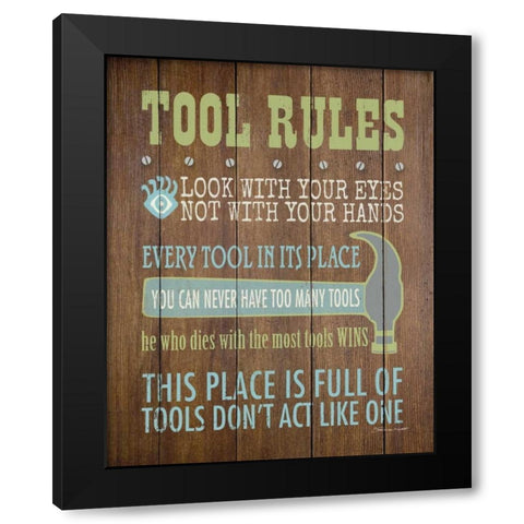 Tool Rules IV Black Modern Wood Framed Art Print by Marrott, Stephanie