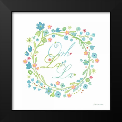 Ohh La La Black Modern Wood Framed Art Print by Marrott, Stephanie
