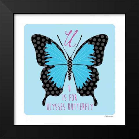 U is For Ulysses Black Modern Wood Framed Art Print by Marrott, Stephanie