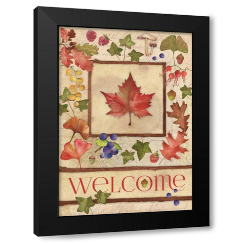 Welcome Fall II Black Modern Wood Framed Art Print with Double Matting by Marrott, Stephanie