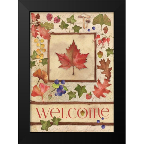 Welcome Fall II Black Modern Wood Framed Art Print by Marrott, Stephanie