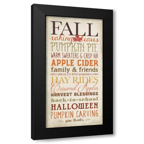 Elements of Fall Black Modern Wood Framed Art Print by Marrott, Stephanie
