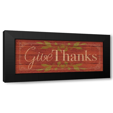 Give Thanks II Black Modern Wood Framed Art Print with Double Matting by Marrott, Stephanie