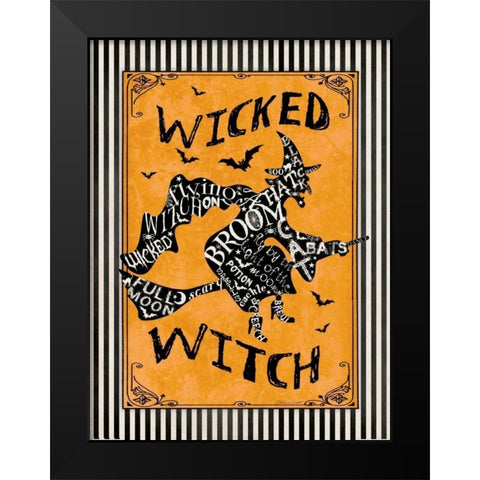 Wicked Witch II Black Modern Wood Framed Art Print by Marrott, Stephanie