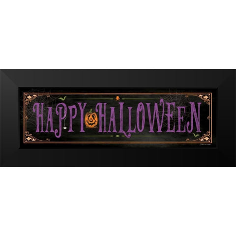 Happy Halloween III Black Modern Wood Framed Art Print by Marrott, Stephanie