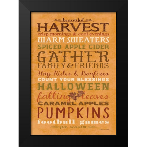 Beautiful Harvest Black Modern Wood Framed Art Print by Marrott, Stephanie