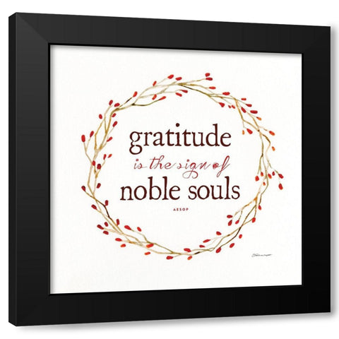 Noble Souls Black Modern Wood Framed Art Print by Marrott, Stephanie