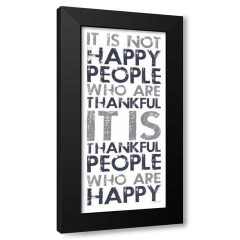 Happy People Black Modern Wood Framed Art Print by Marrott, Stephanie