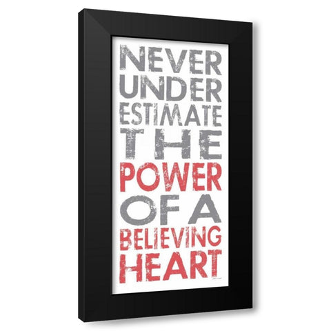 Believing Heart Black Modern Wood Framed Art Print by Marrott, Stephanie