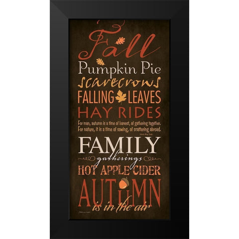 Fall Black Modern Wood Framed Art Print by Marrott, Stephanie