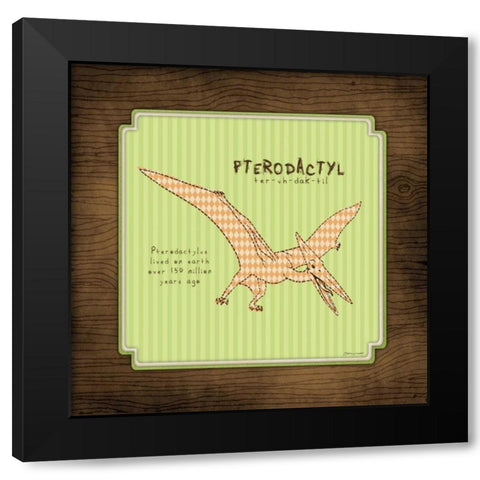Pterodactl Black Modern Wood Framed Art Print by Marrott, Stephanie