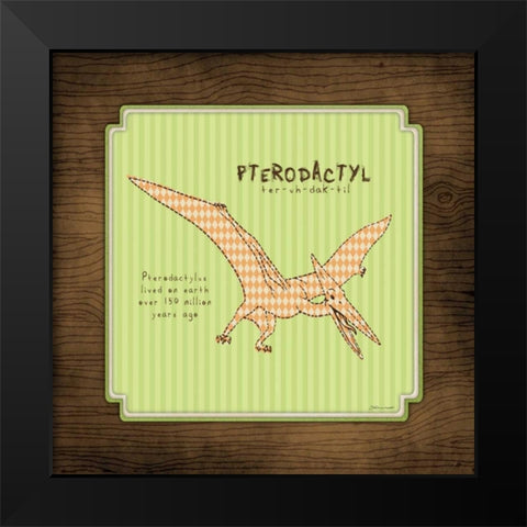 Pterodactl Black Modern Wood Framed Art Print by Marrott, Stephanie