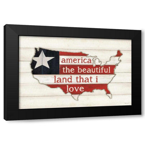 Land The I Love Black Modern Wood Framed Art Print with Double Matting by Marrott, Stephanie
